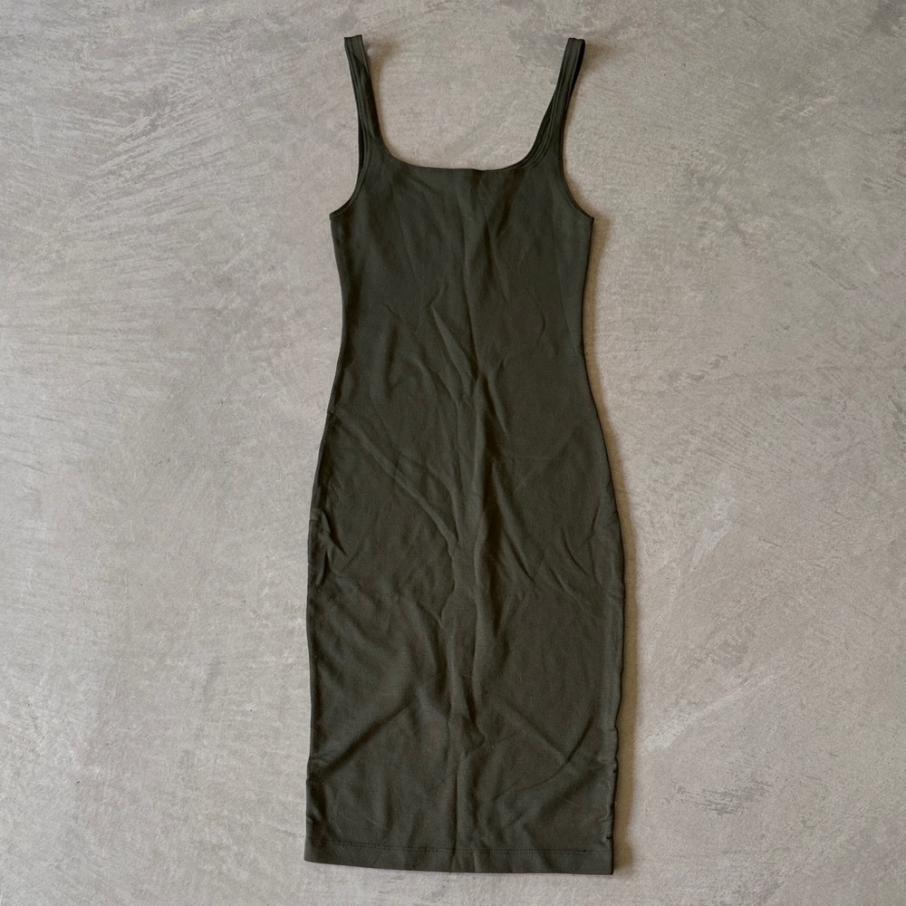 Zara Dark Green Bodycon Dress Size S